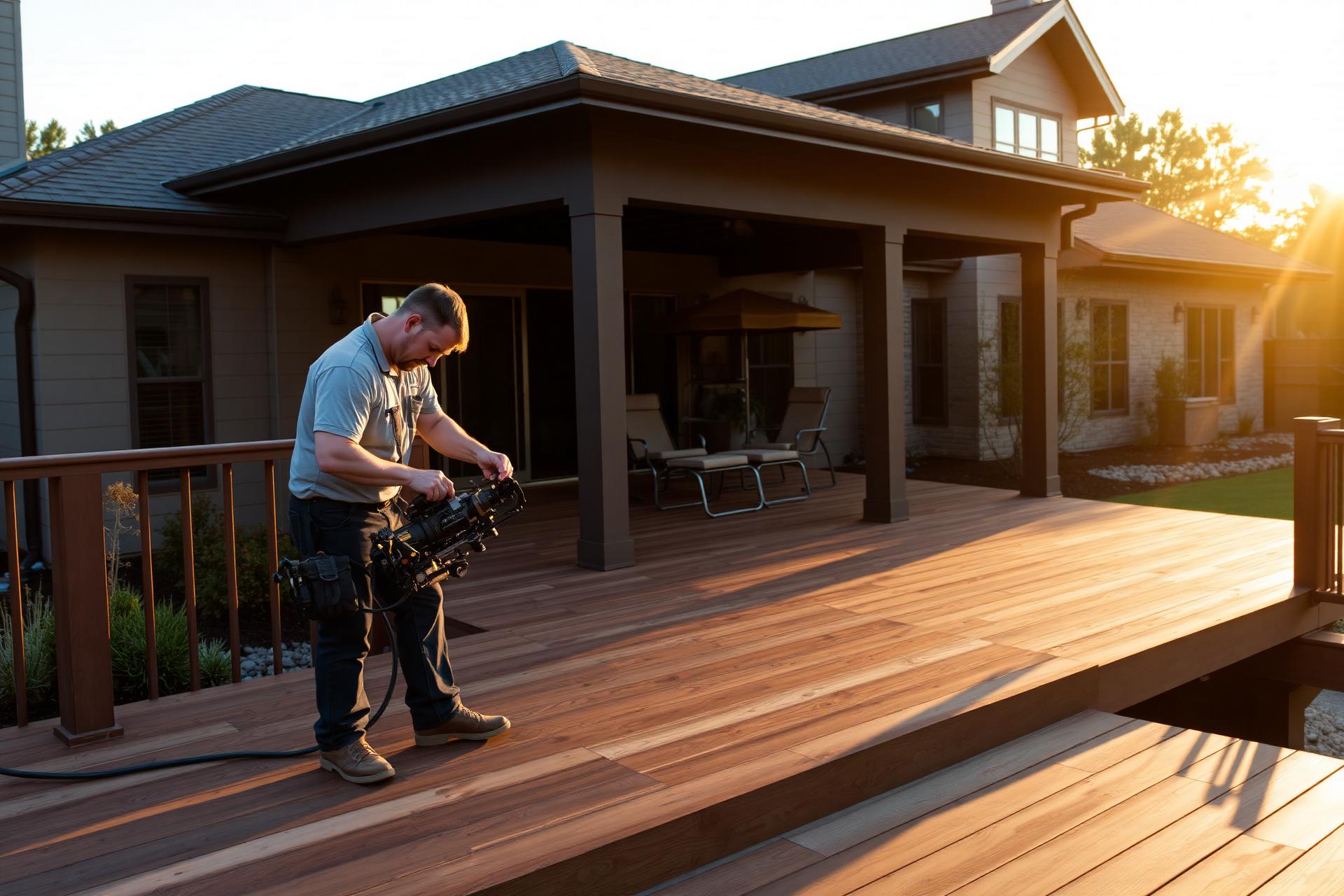 Custom deck construction in New Braunfels, Texas